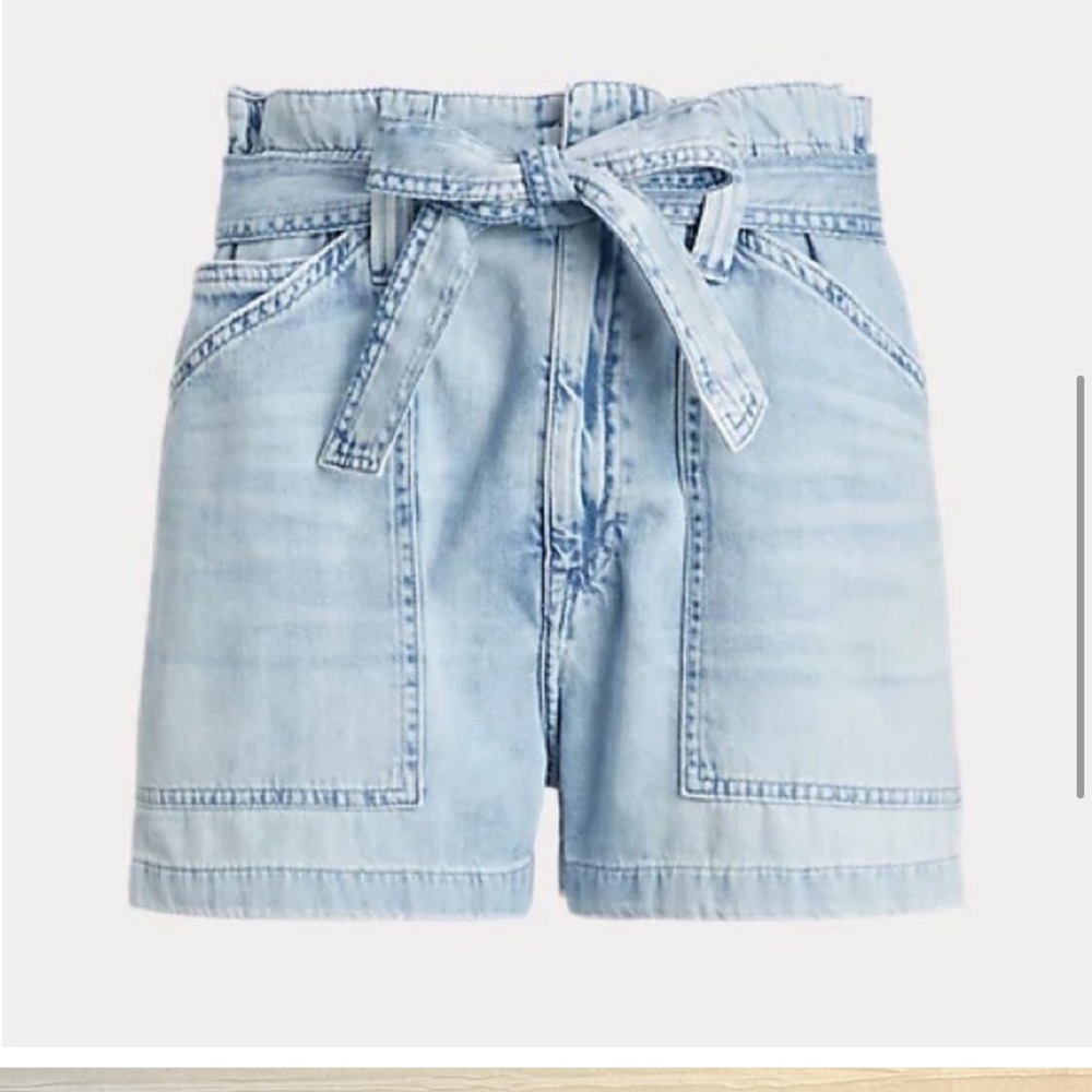 Polo by Ralph Lauren Light Blue High Waist Women Shorts